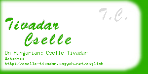 tivadar cselle business card